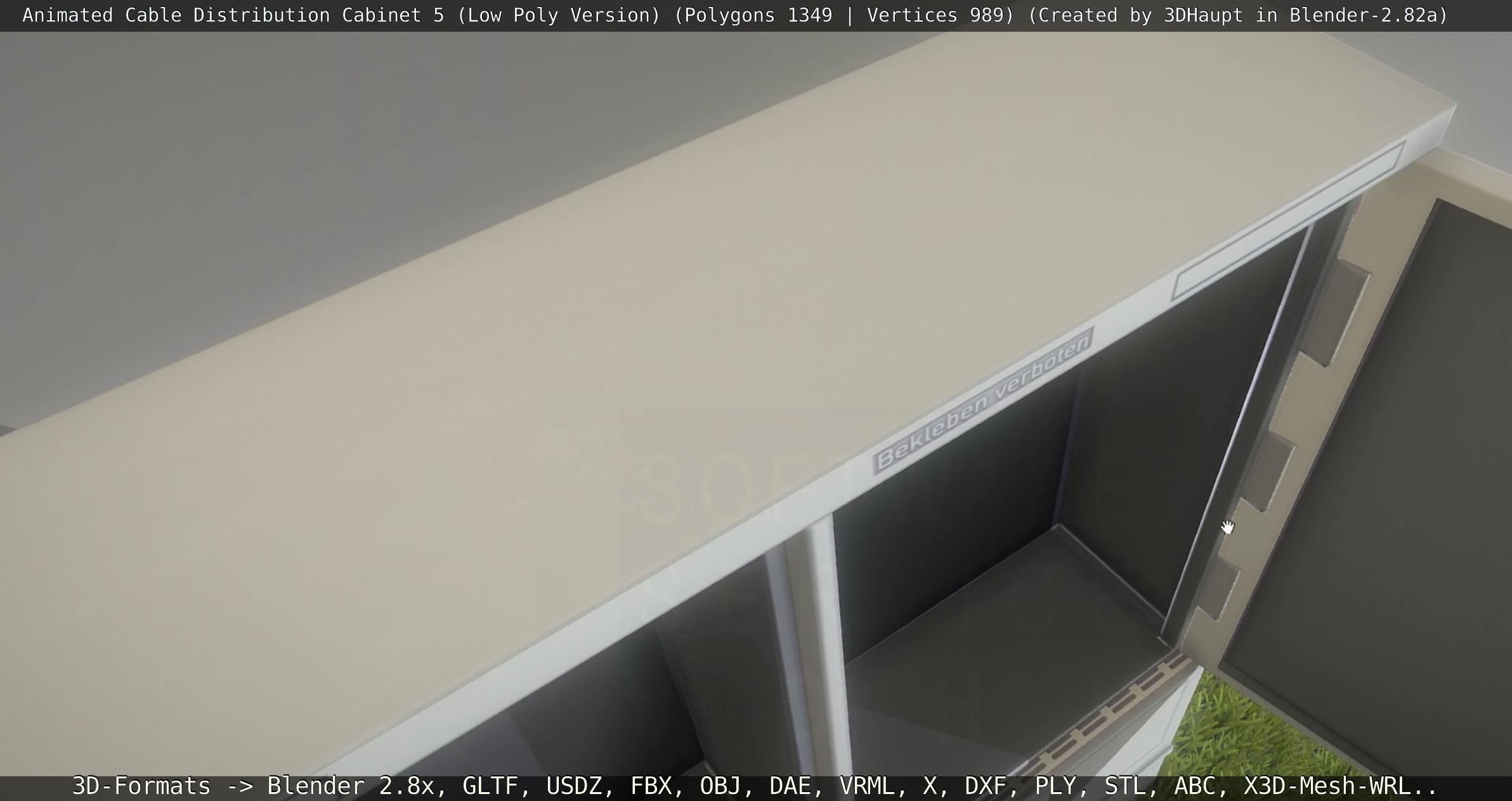 Animated Cable Distribution Cabinet 5 Low-poly 3D model_84