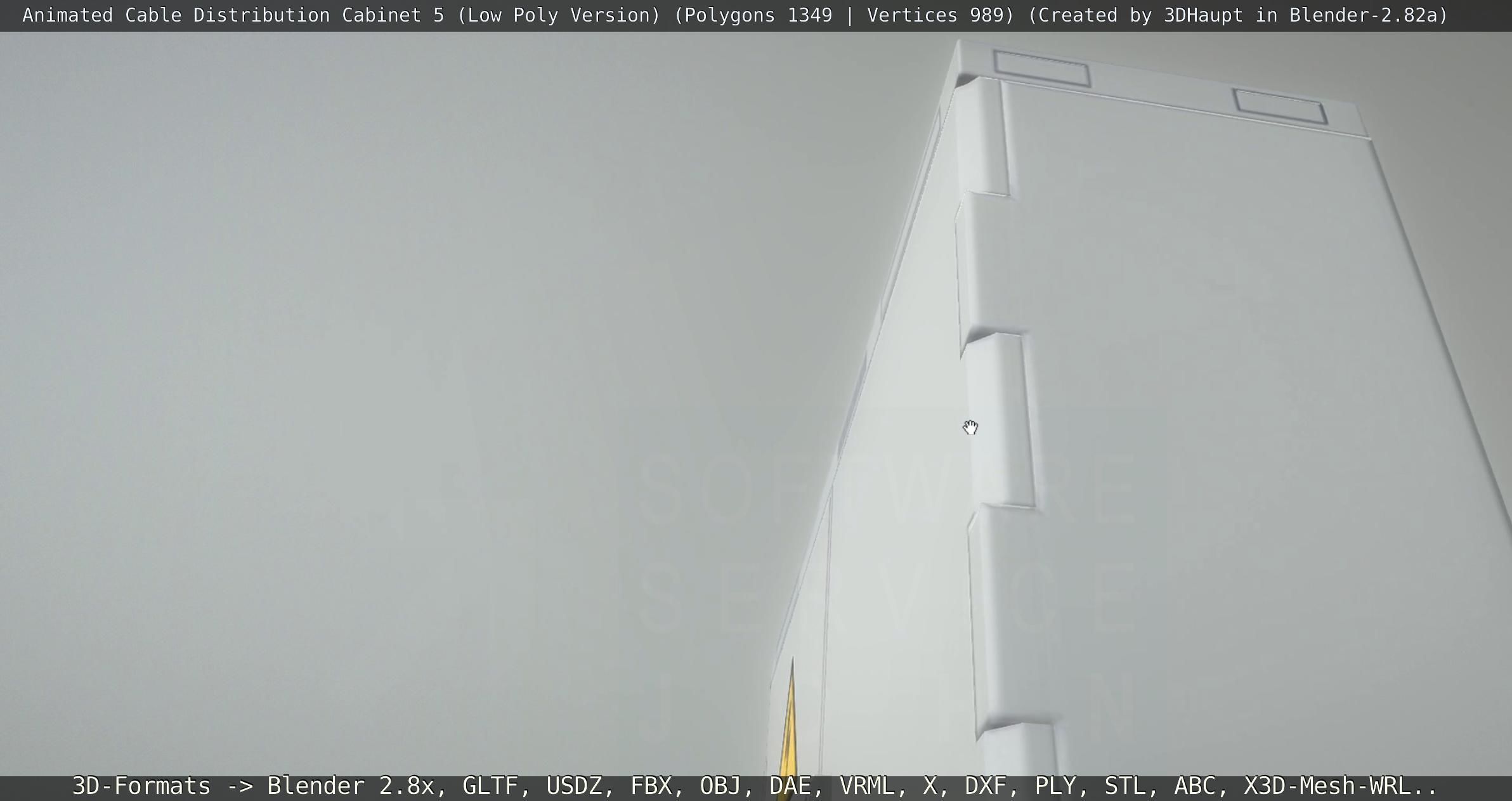 Animated Cable Distribution Cabinet 5 Low-poly 3D model_133