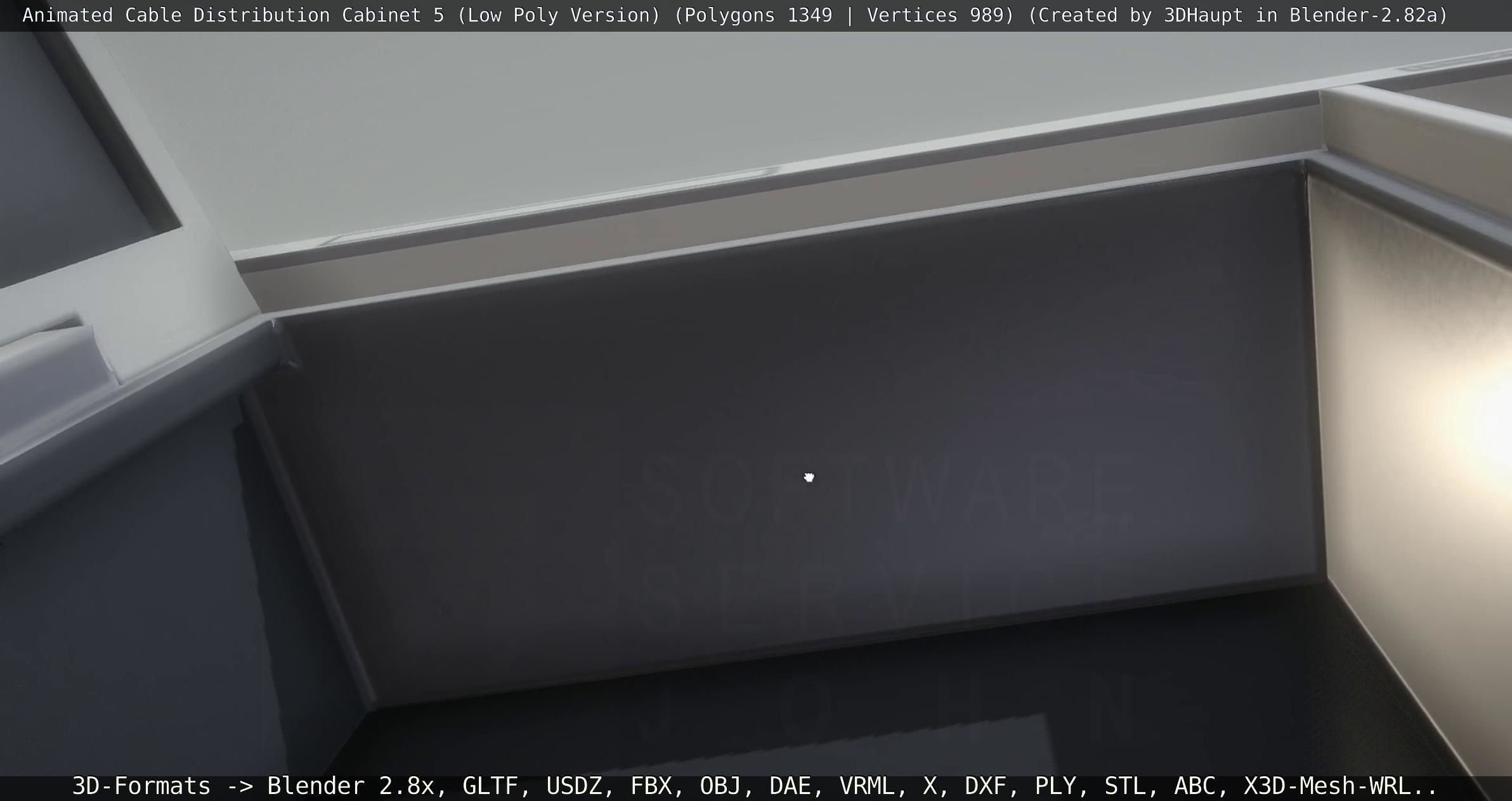 Animated Cable Distribution Cabinet 5 Low-poly 3D model_113