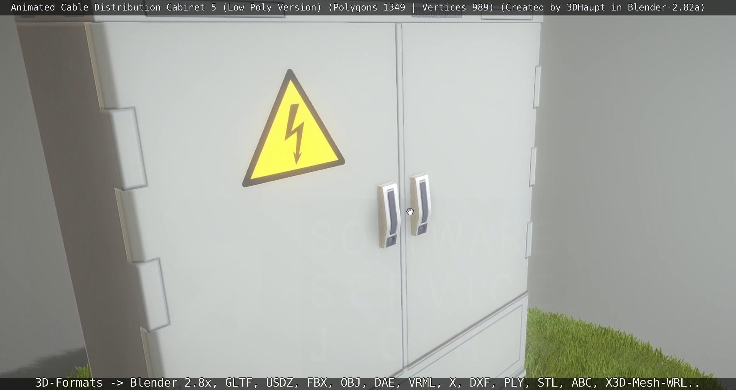 Animated Cable Distribution Cabinet 5 Low-poly 3D model_91