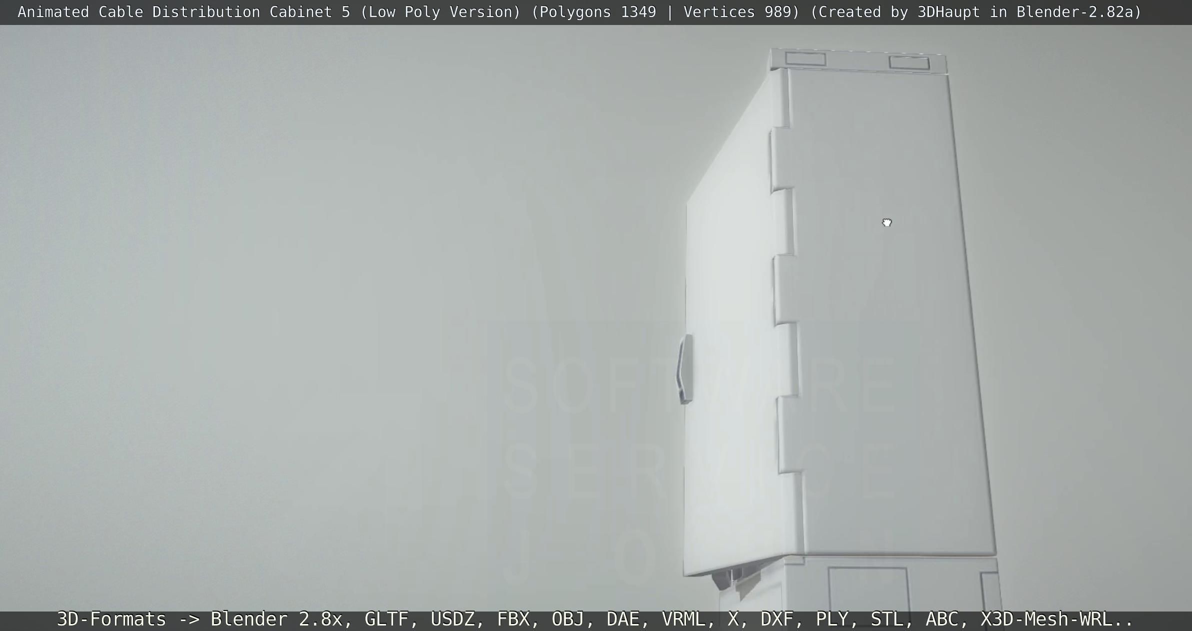 Animated Cable Distribution Cabinet 5 Low-poly 3D model_80