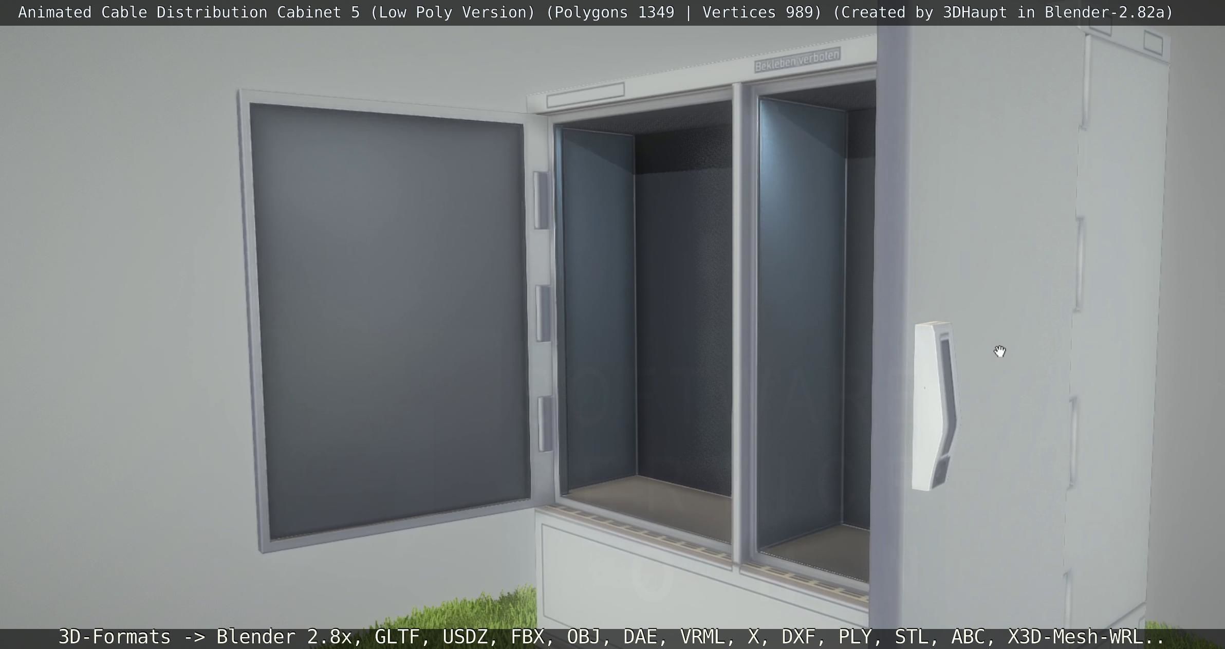 Animated Cable Distribution Cabinet 5 Low-poly 3D model_54