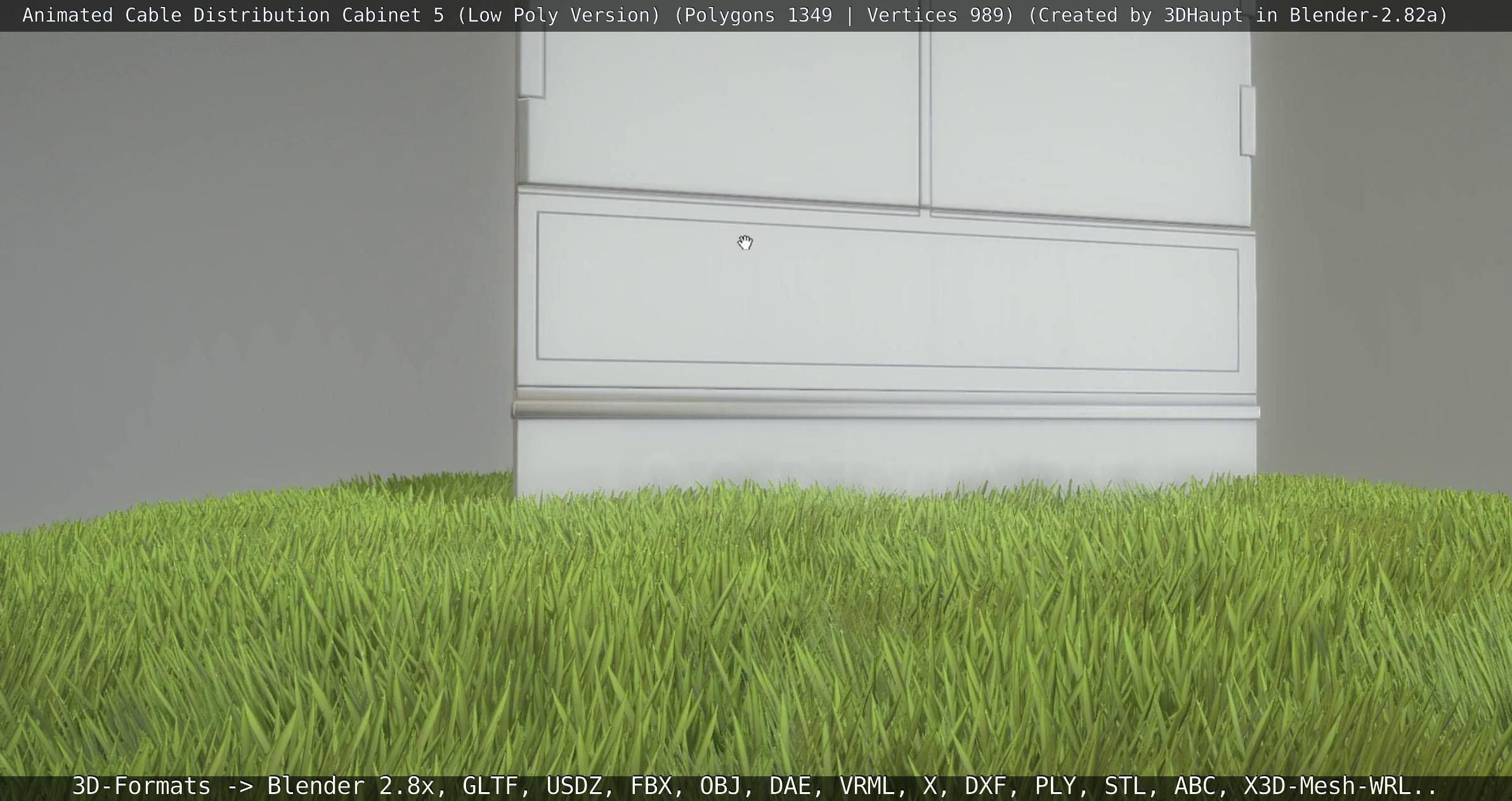 Animated Cable Distribution Cabinet 5 Low-poly 3D model_11