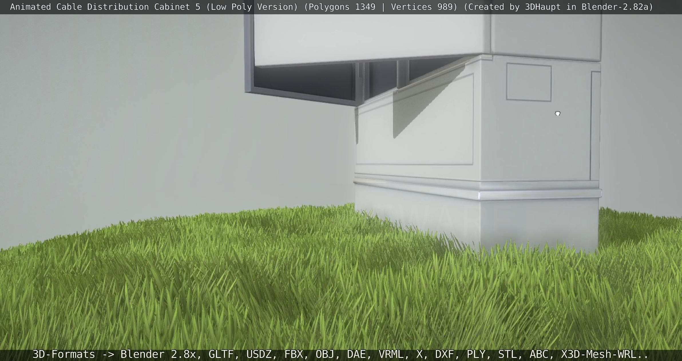 Animated Cable Distribution Cabinet 5 Low-poly 3D model_52