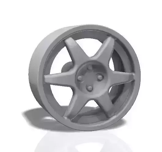 6 spokes rim - print model