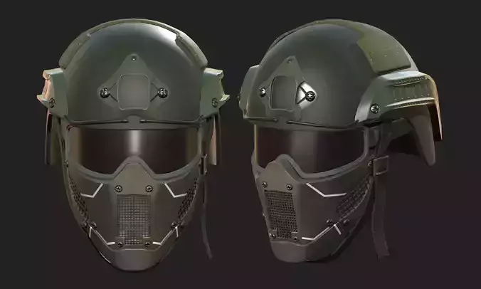 Helmet military mask protection futuristic technology 