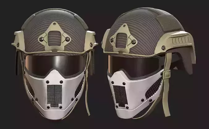 Helmet military mask protection futuristic technology 