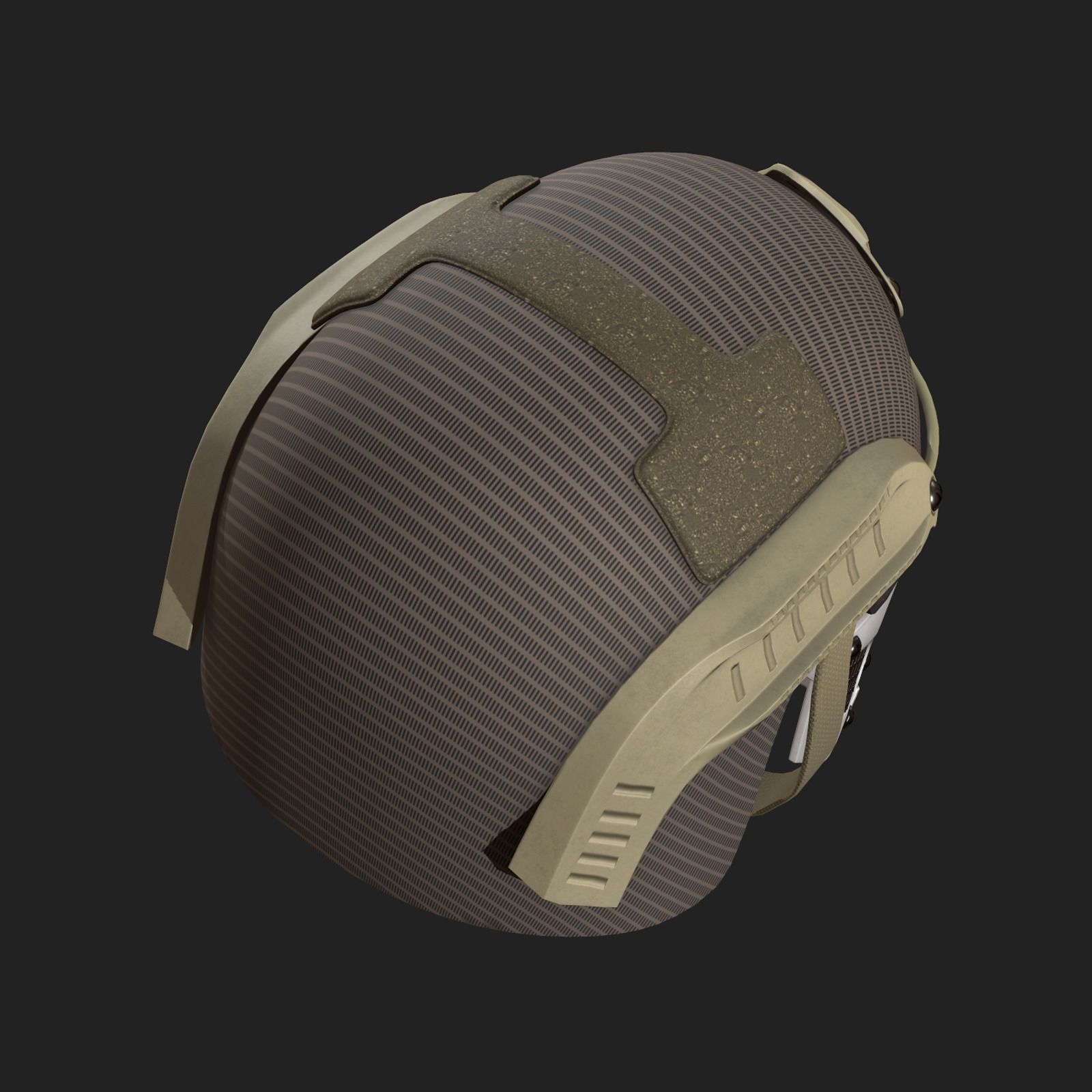 Helmet military mask protection futuristic technology Low-poly 3D model_7