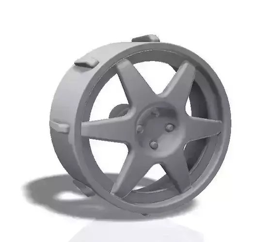 6 spokes rim - print model