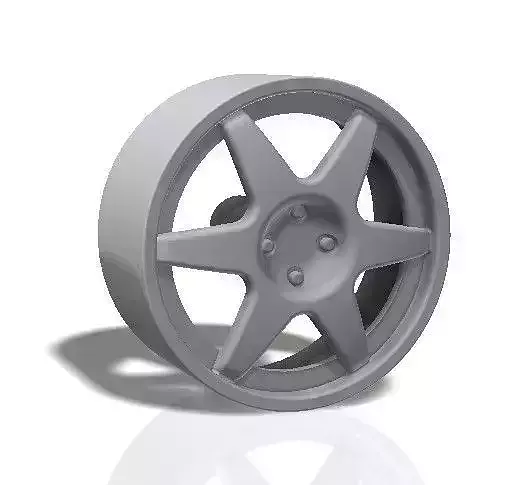 6 spokes rim - print model