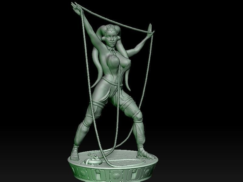 Oola slave standing 3D print model_10