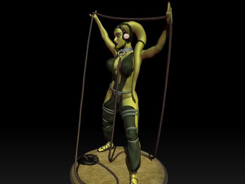 Oola slave standing 3D print model_3