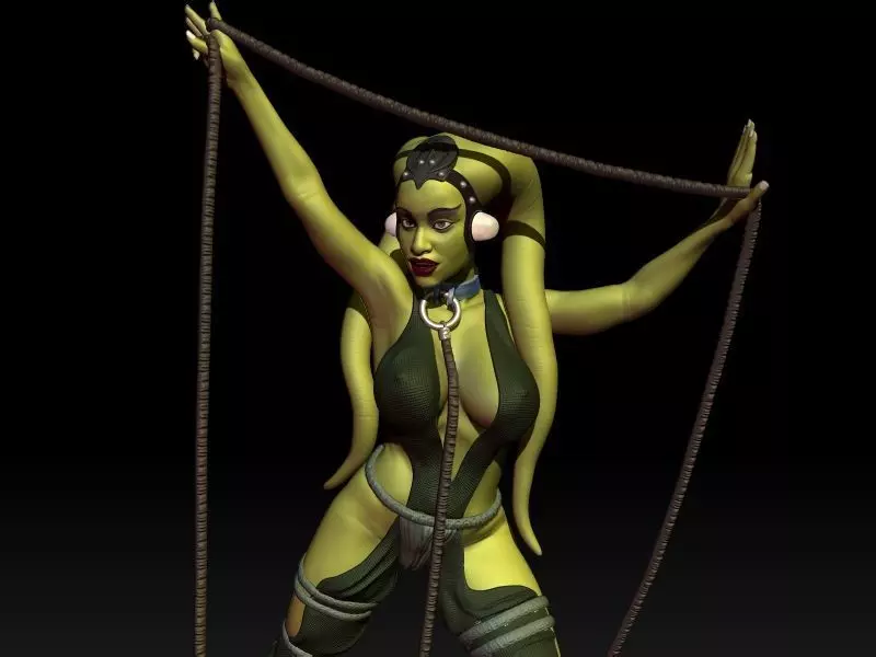 Oola slave standing 3D print model_0