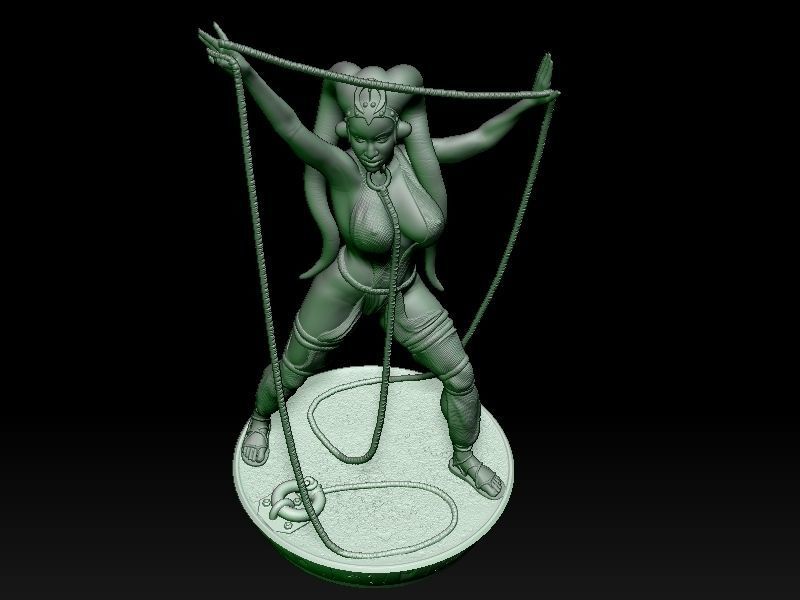 Oola slave standing 3D print model_15