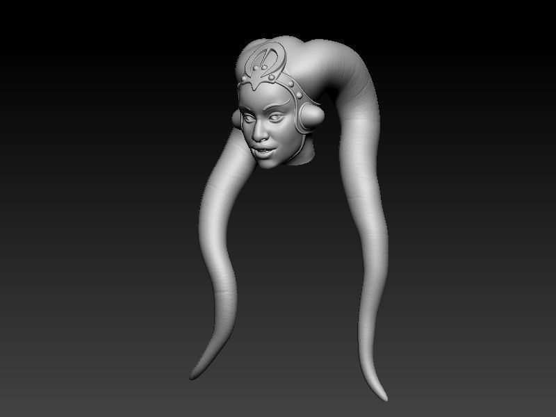 Oola slave standing 3D print model_16