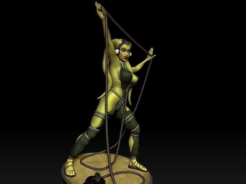 Oola slave standing 3D print model_2
