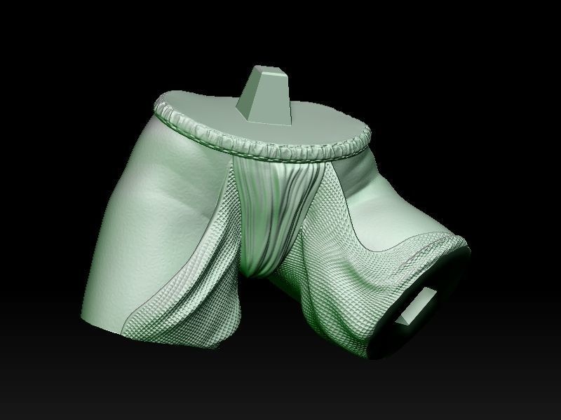 Oola slave standing 3D print model_41