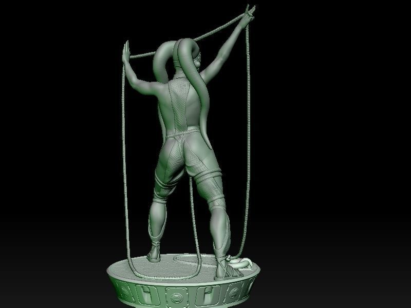 Oola slave standing 3D print model_13