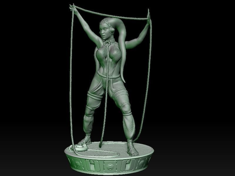 Oola slave standing 3D print model_9