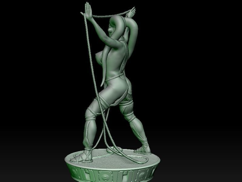 Oola slave standing 3D print model_12