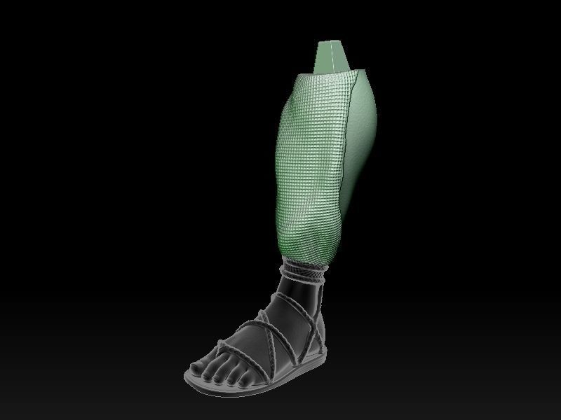 Oola slave standing 3D print model_24