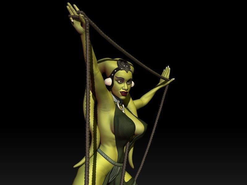 Oola slave standing 3D print model_1