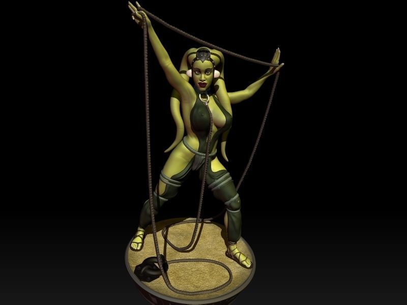 Oola slave standing 3D print model_5