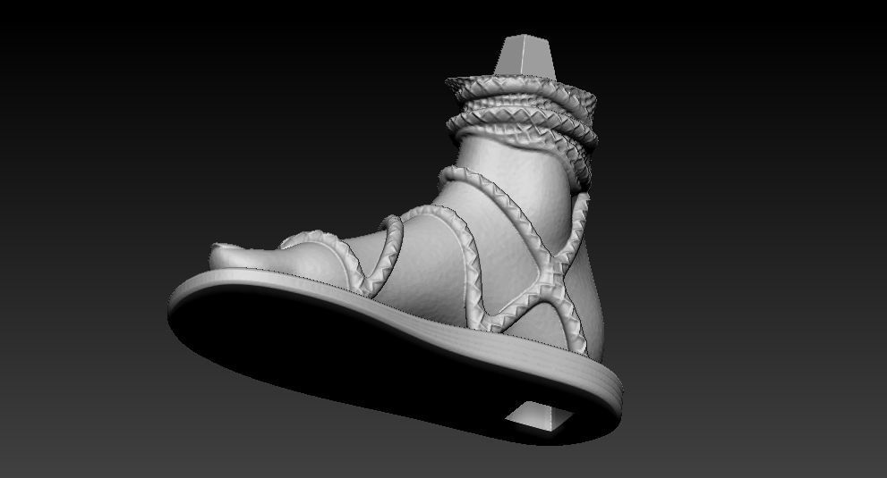 Oola slave standing 3D print model_28