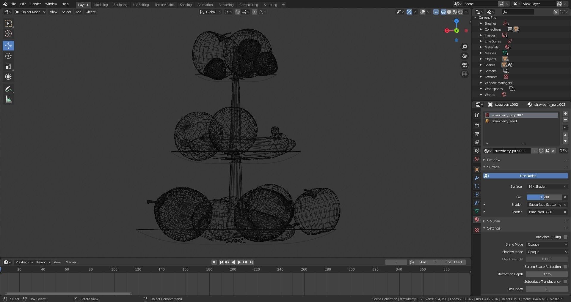 Fruit Bowl Free 3D model_7