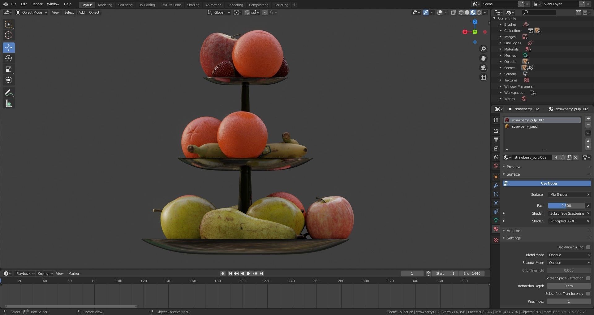 Fruit Bowl Free 3D model_5