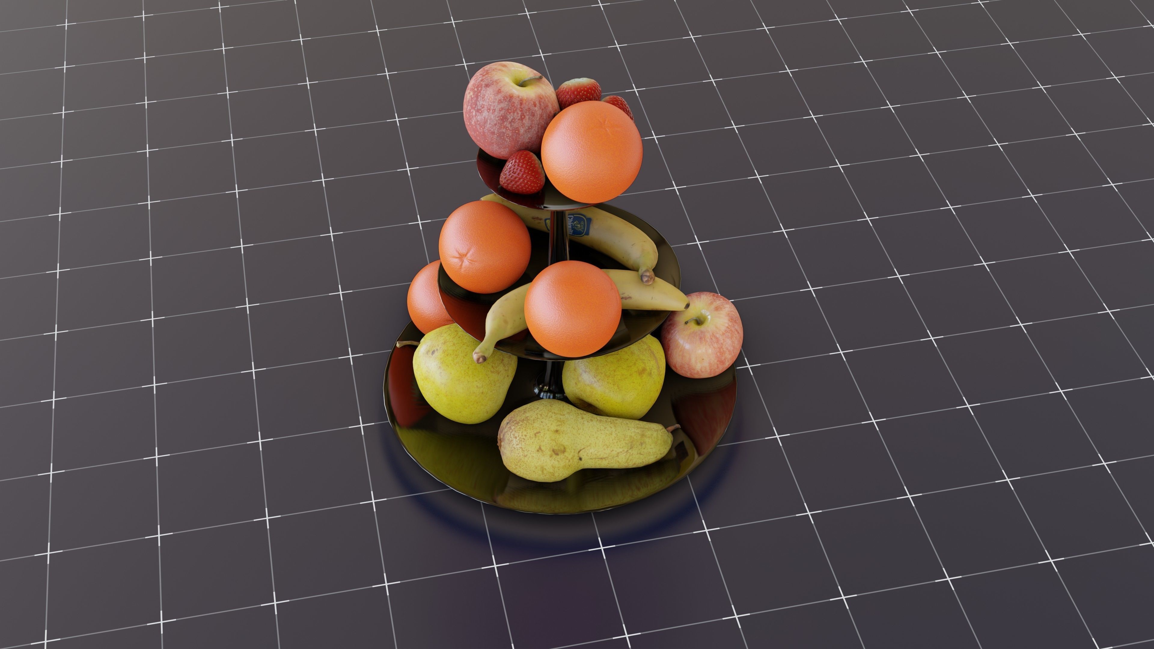 Fruit Bowl Free 3D model_12