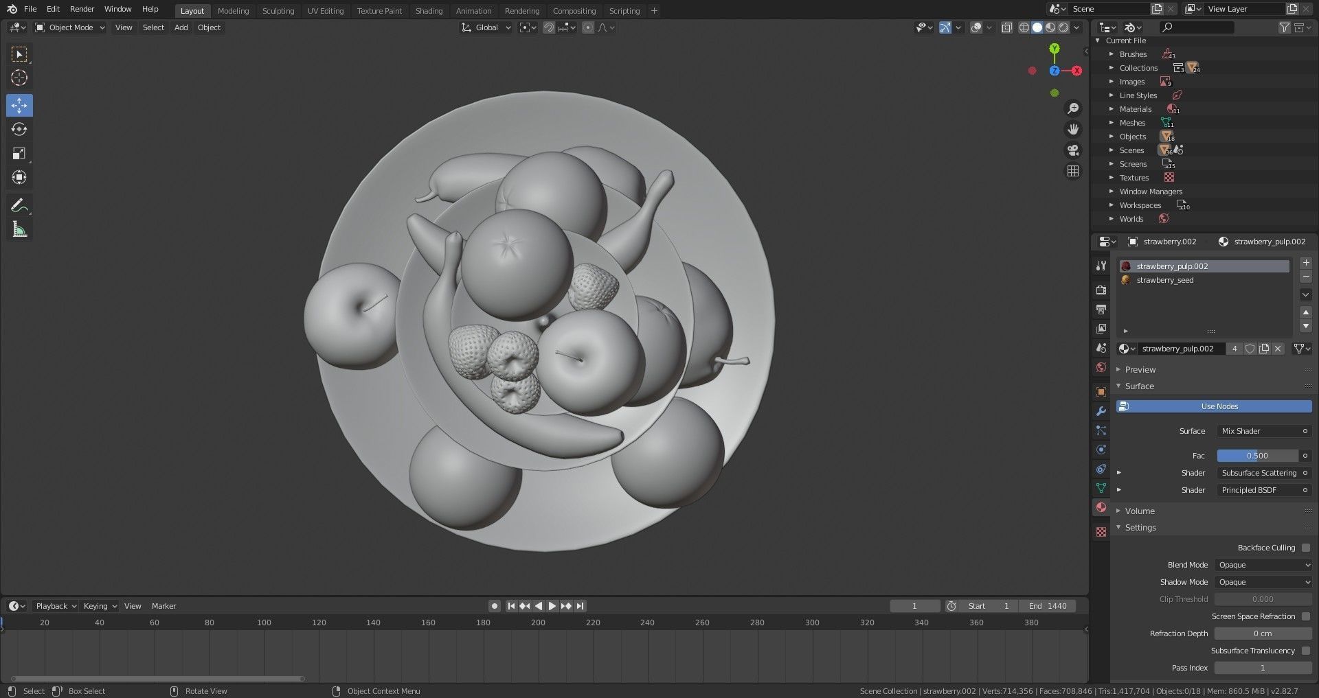 Fruit Bowl Free 3D model_9