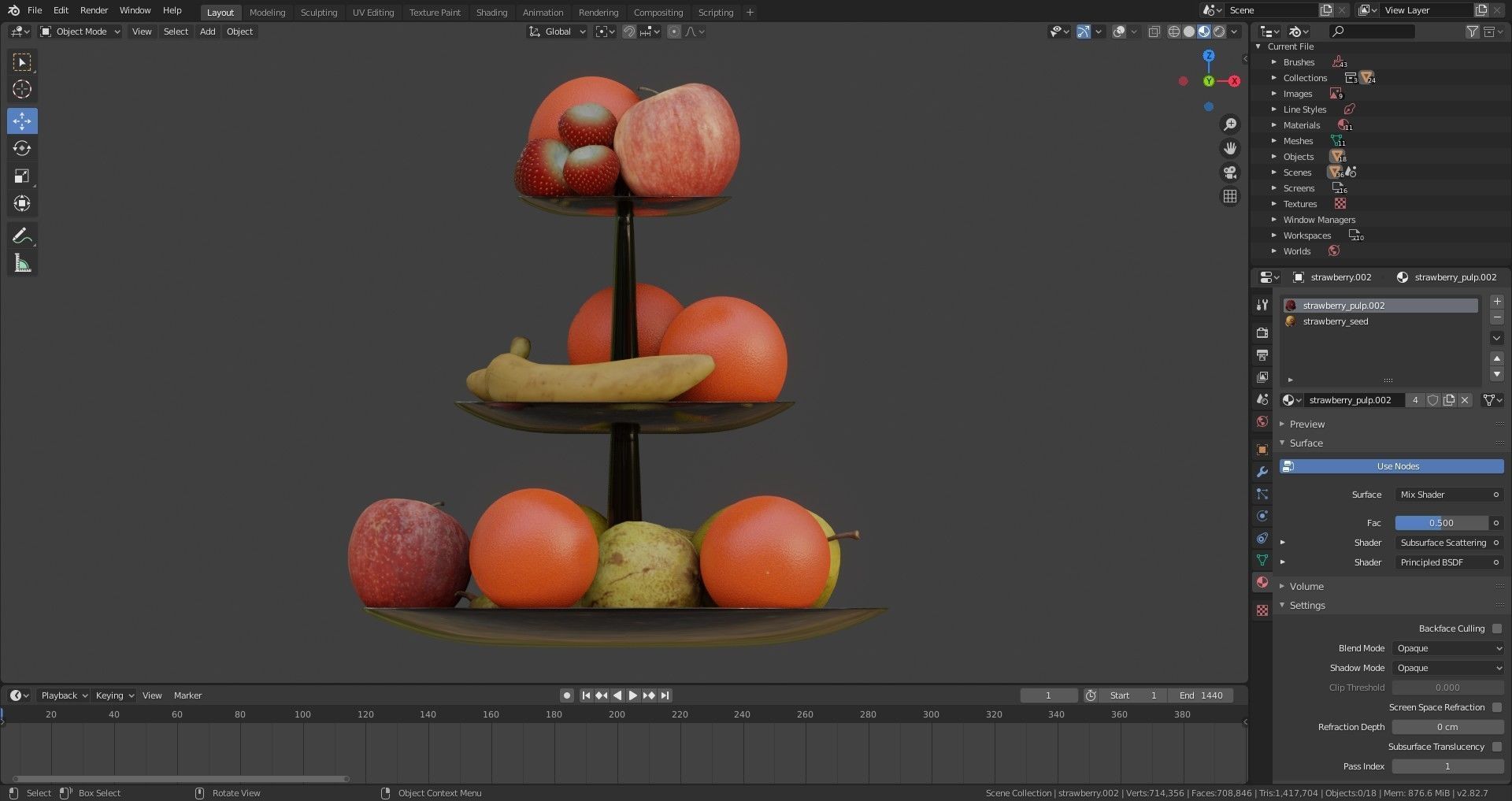 Fruit Bowl Free 3D model_2
