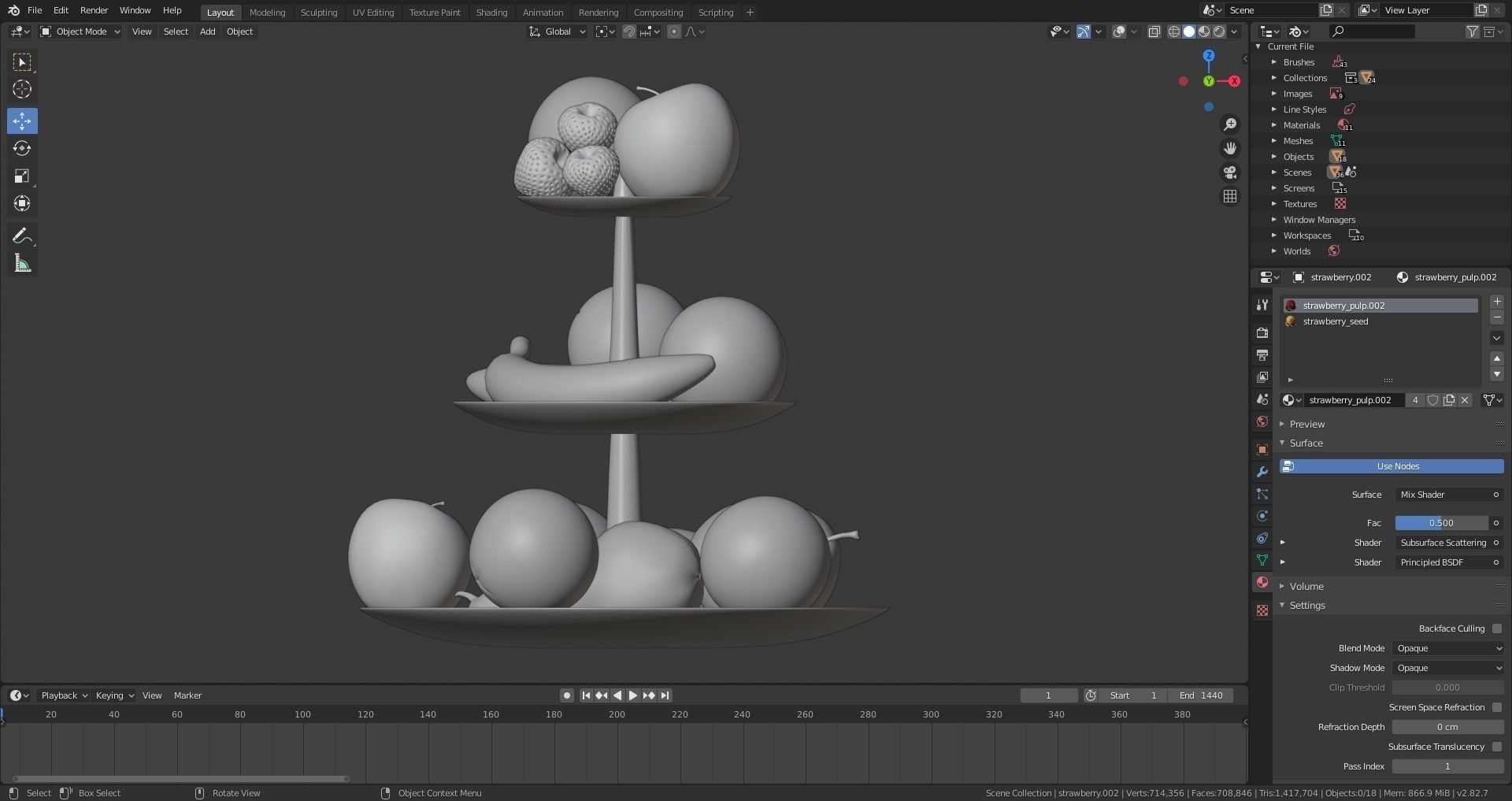 Fruit Bowl Free 3D model_3