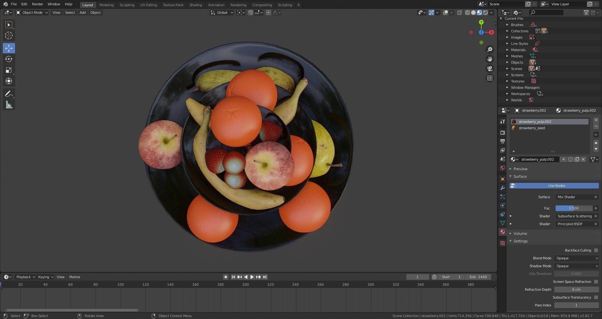 Fruit Bowl Free 3D model_8