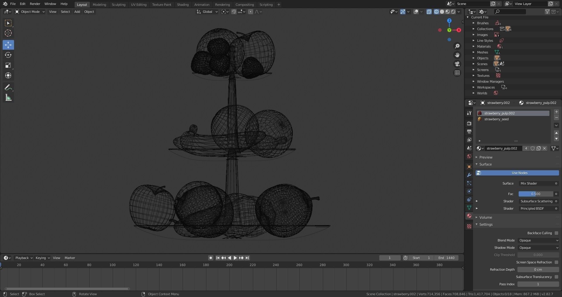 Fruit Bowl Free 3D model_4