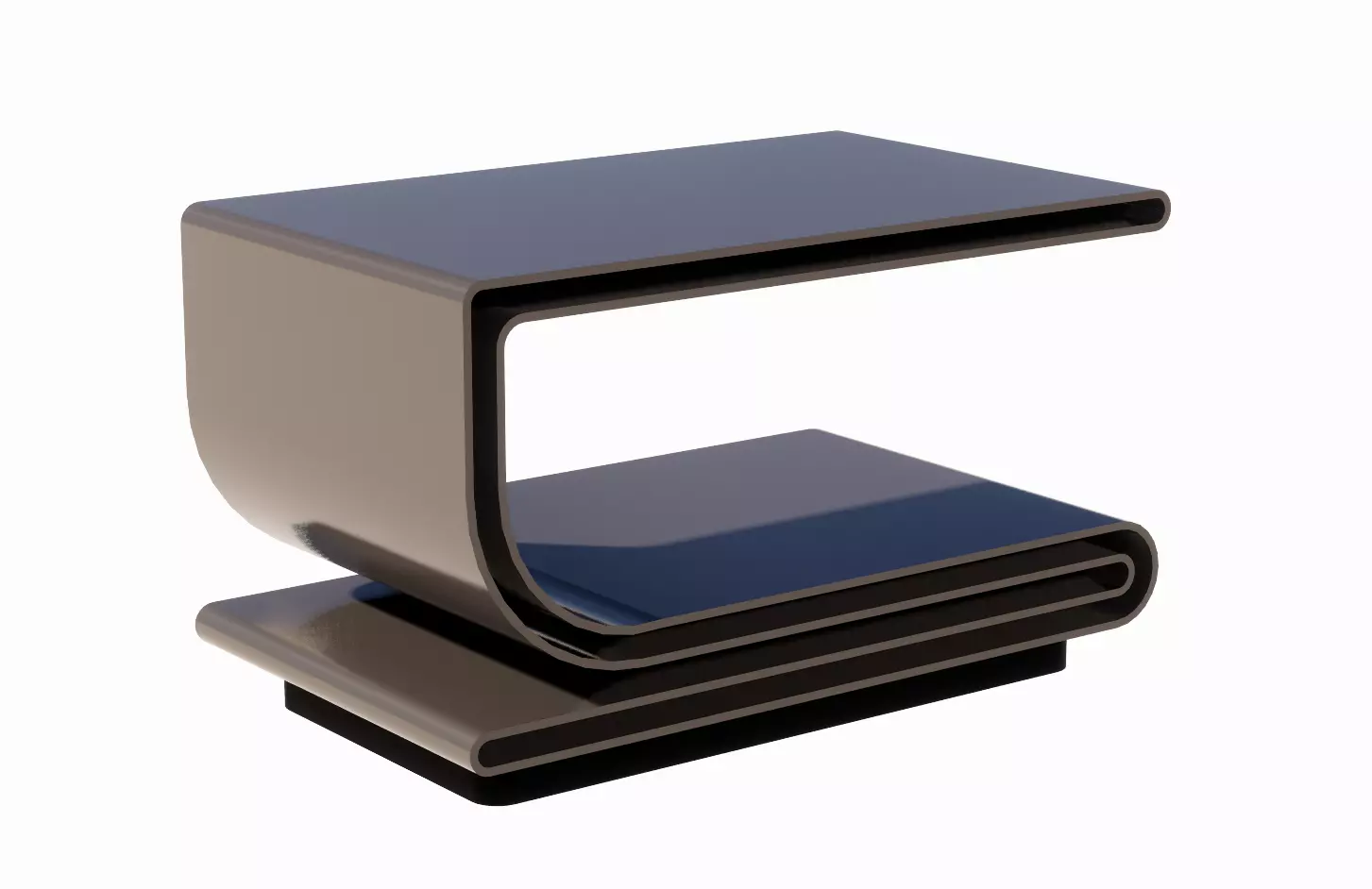 Curved Metal Table 3D model