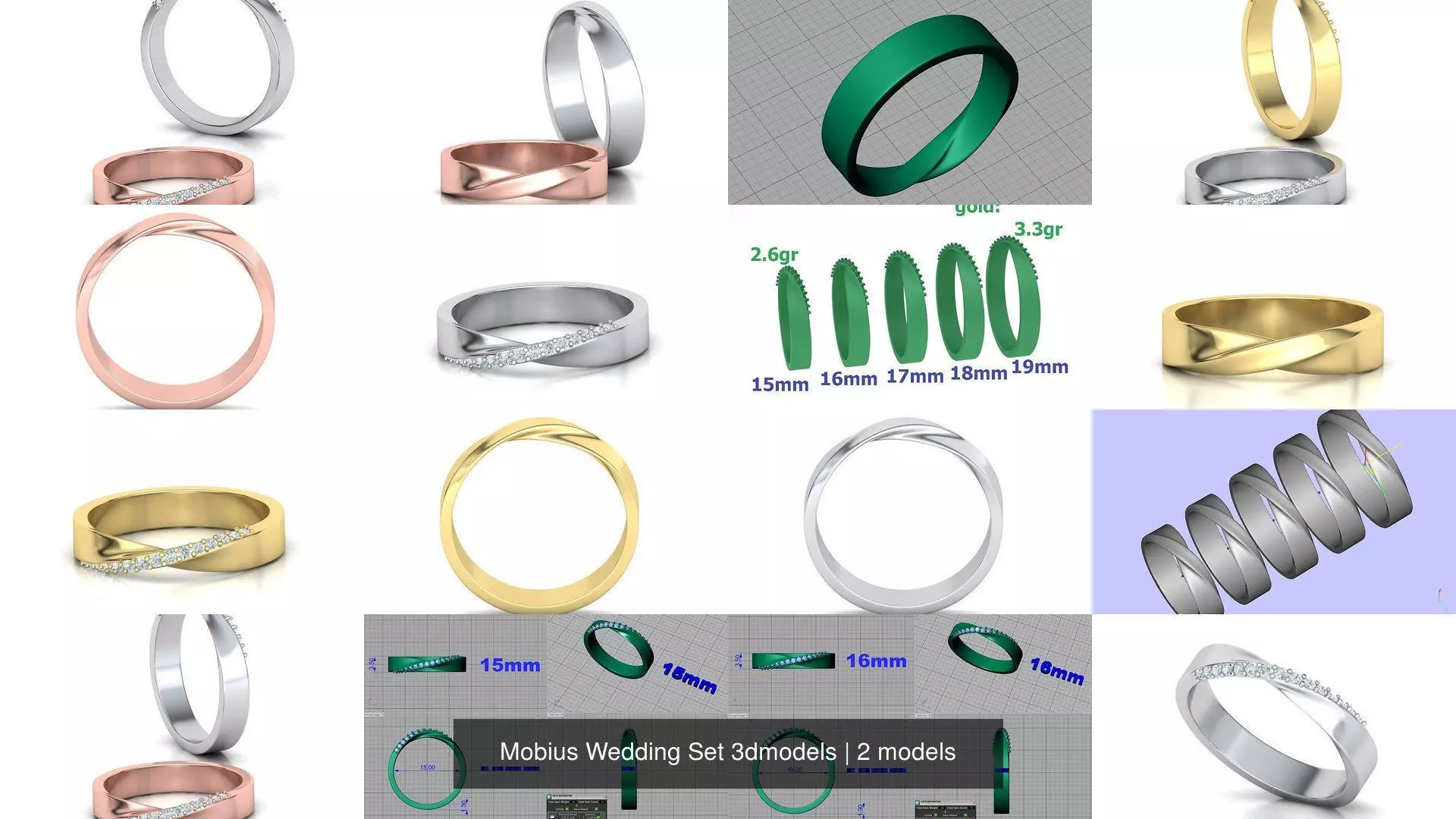 Mobius Wedding Set 3dmodels 3D Model Collection_1