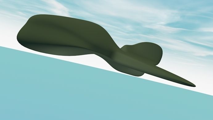 Spy Plane UAV 3D Exterior Design Low-poly 3D model_1