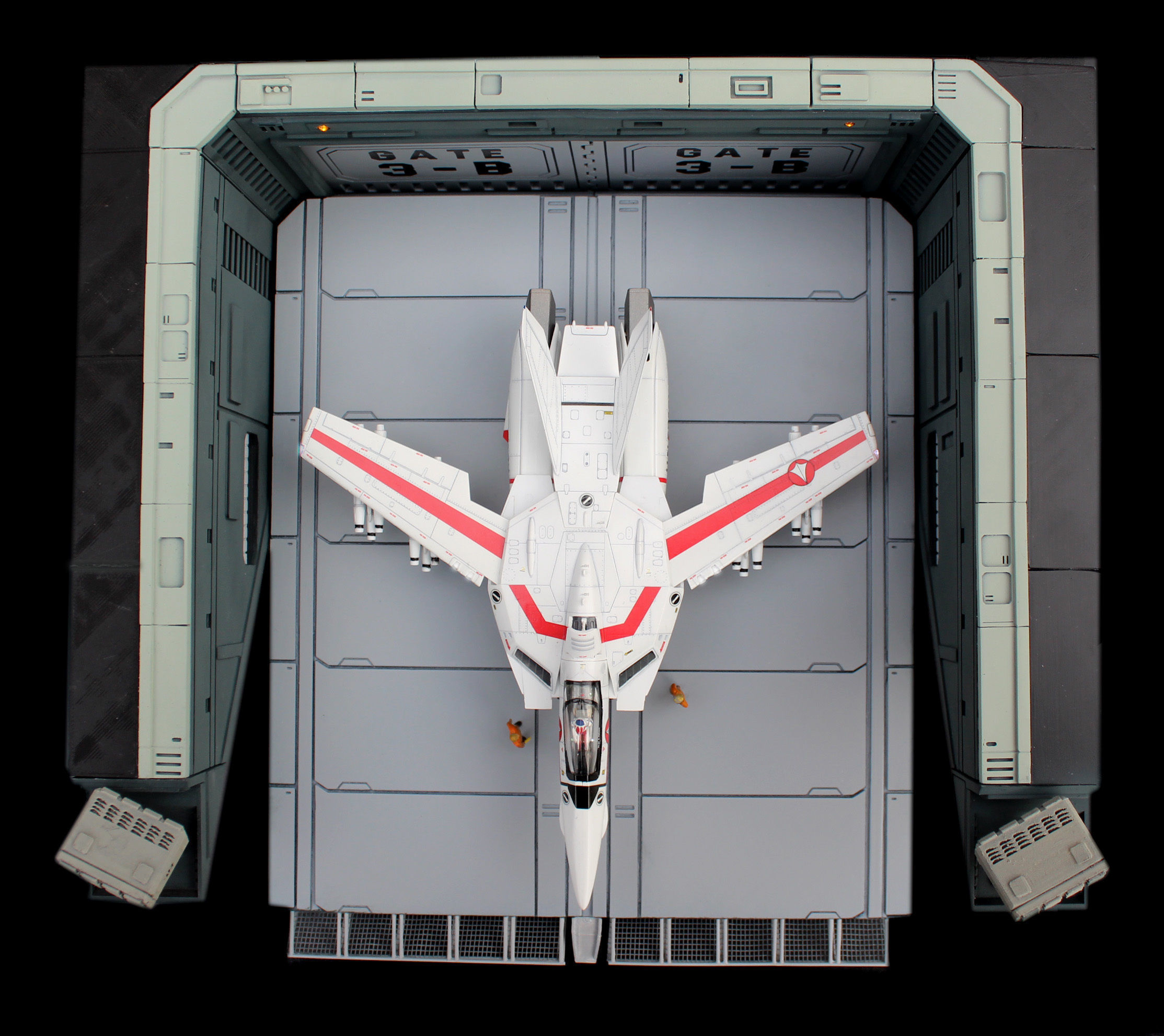 Set2 - Macross SDF-1 Prometheus Double Hangar elevator 3D print model_16