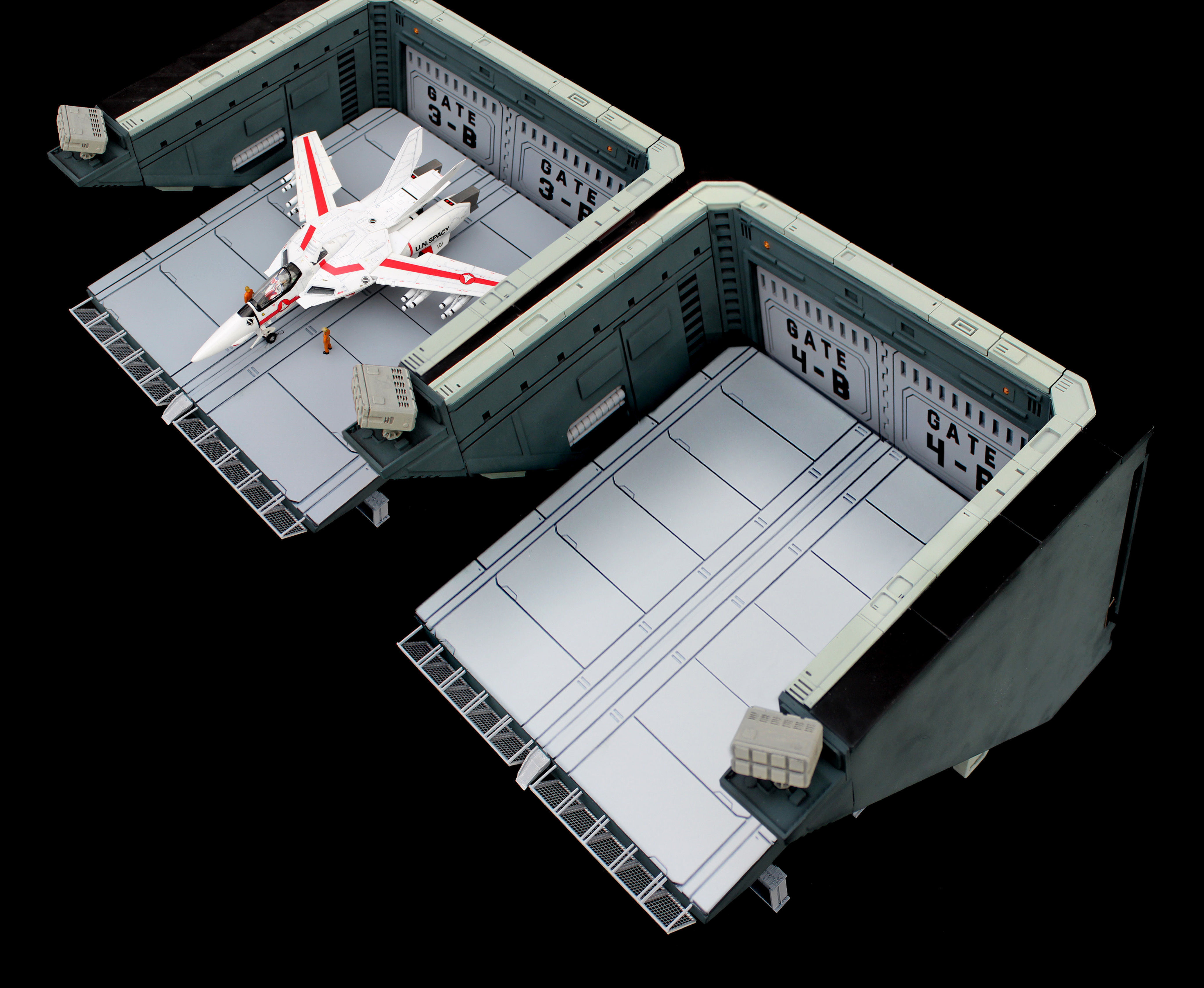 Set2 - Macross SDF-1 Prometheus Double Hangar elevator 3D print model_2