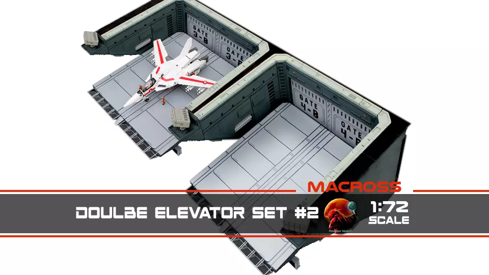 Set2 - Macross SDF-1 Prometheus Double Hangar elevator 3D print model_0