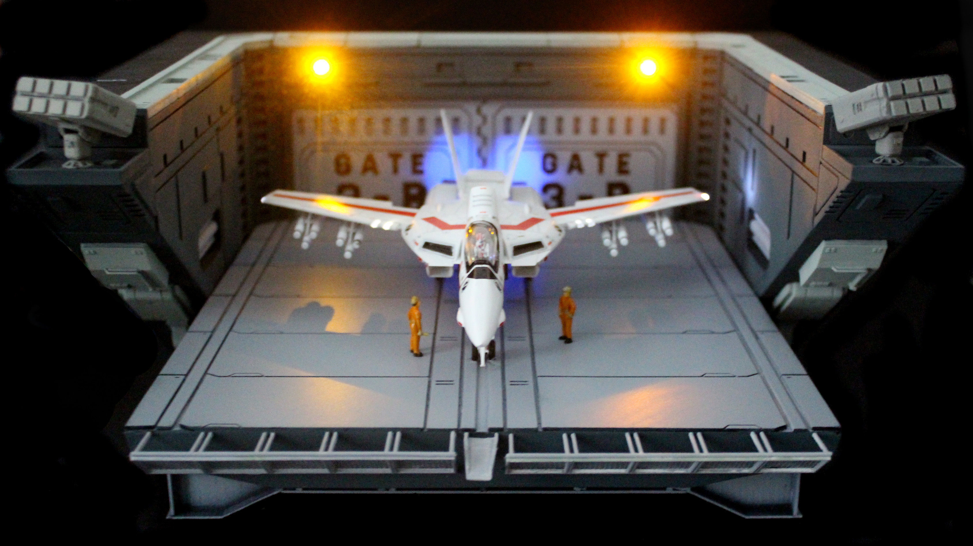 Set2 - Macross SDF-1 Prometheus Double Hangar elevator 3D print model_21