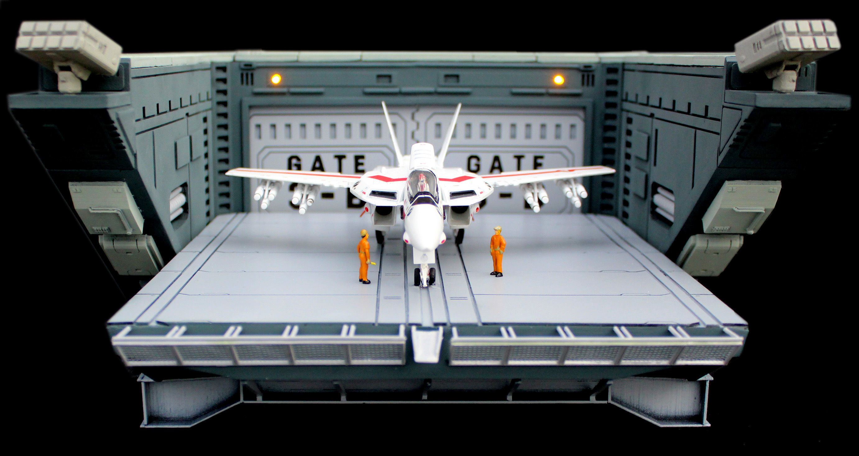 Set2 - Macross SDF-1 Prometheus Double Hangar elevator 3D print model_20