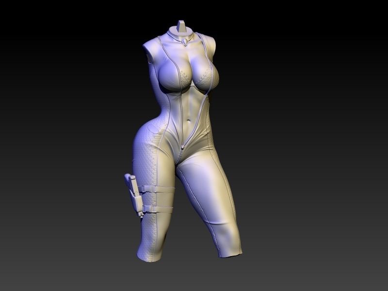 Black Cat Undressing 3D print model_10