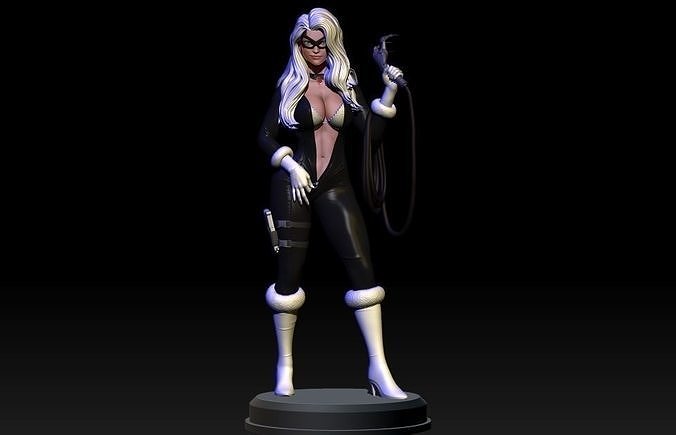 Black Cat Undressing 3D print model