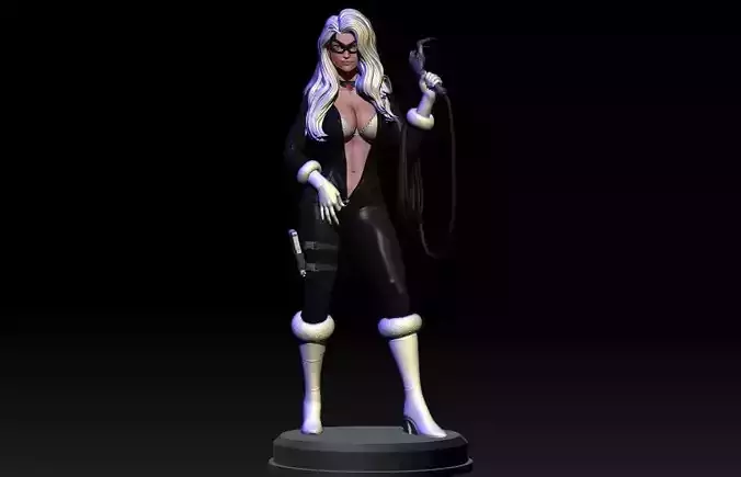Black Cat Undressing 3D print model
