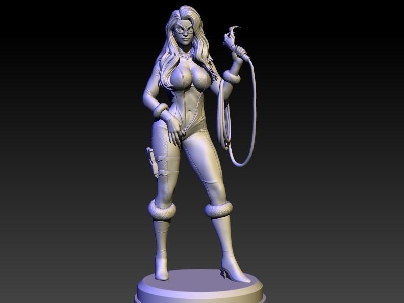 Black Cat Undressing 3D print model_4