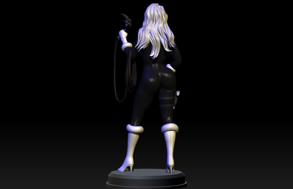 Black Cat Undressing 3D print model_2