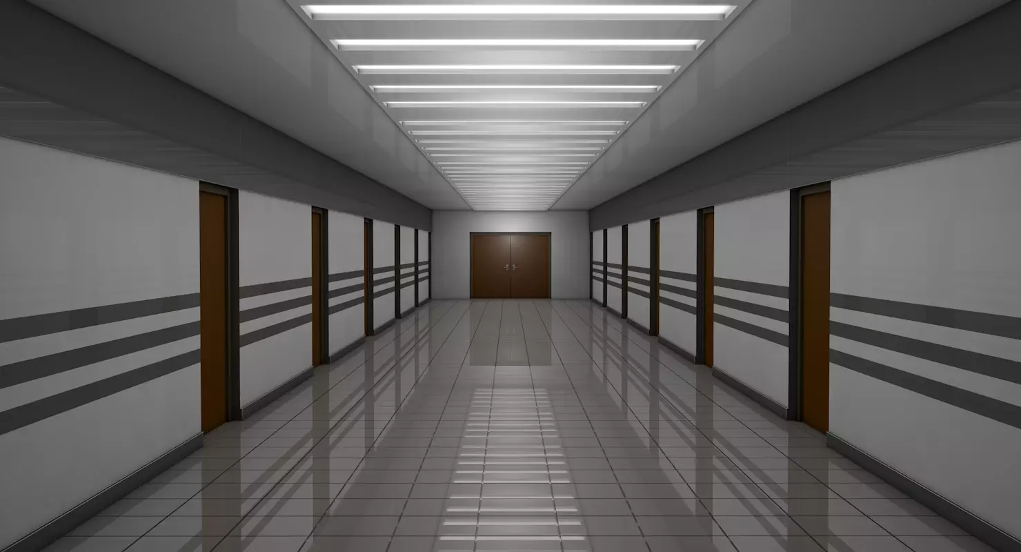 Apartment Corridor Low-poly 3D model